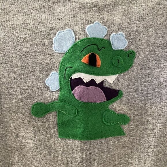 Mi Cielo Story + Nickelodeon Rugrats Felt Reptar T-Shirt Top Boys Size 5-6 NWT - Picture 2 of 5